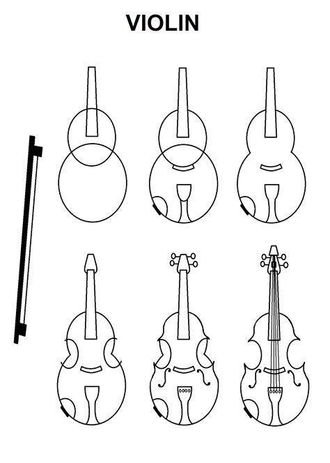 How To Draw A Violin Easy Step By Step at Drawing Tutorials