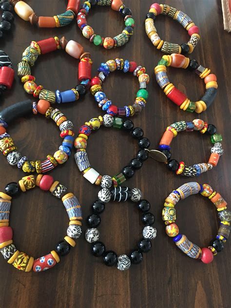 African Beaded Bracelets, Beaded Jewelry Necklaces, African Beads, Jewelry Bracelets, Jewellery ...