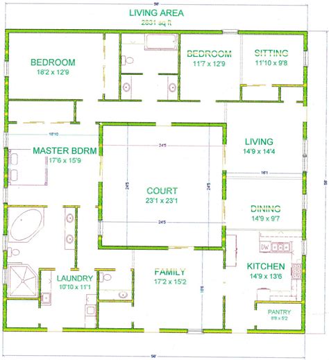 Grama Sue's Floor Plan Play Land: Olivia's Courtyard