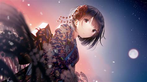 Anime Girl Kimono UHD 4K Wallpaper - Pixelz.cc