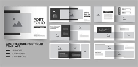 Architecture Portfolio Template Vector Art, Icons, and Graphics for ...