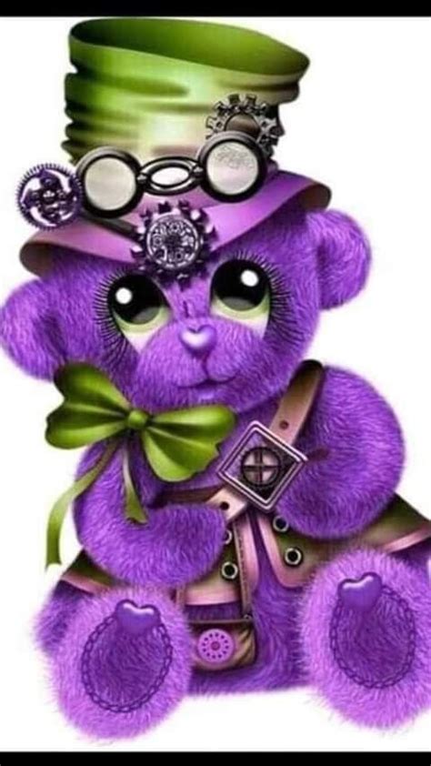 Pin by cindy smith on Purple Stuff | Cute animal illustration, Cute teddy bears, Biker art