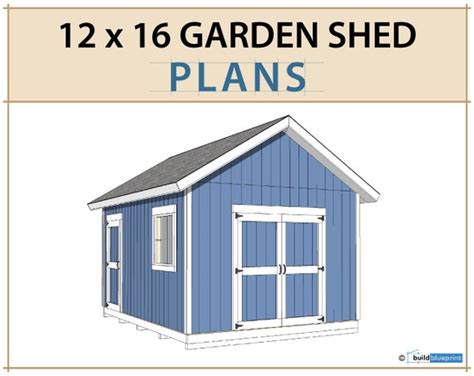 DIY Plans for 12x16 Garden Shed Large Shed Woodworking | Etsy