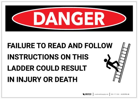 Ladder Safety Labels | Creative Safety Supply