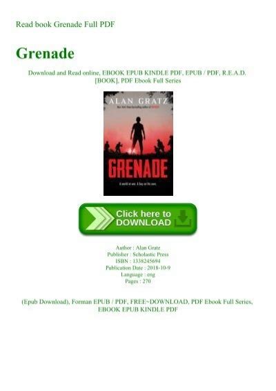 Read book Grenade Full PDF