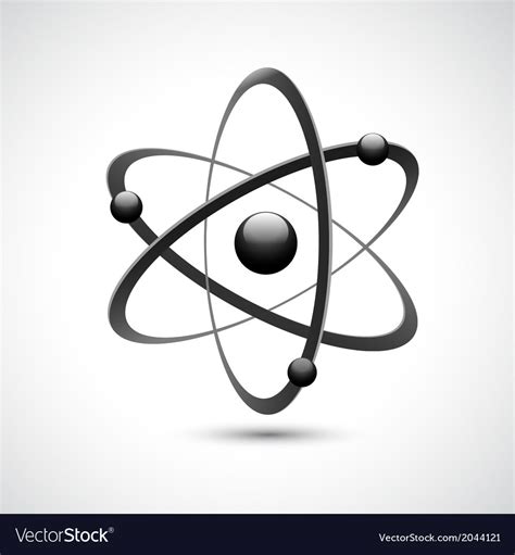 Atom logo symbol 3d Royalty Free Vector Image - VectorStock