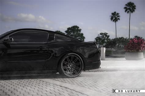 Black Mustang With Roush Ground Effects and XO Luxury Rims — CARiD.com Gallery