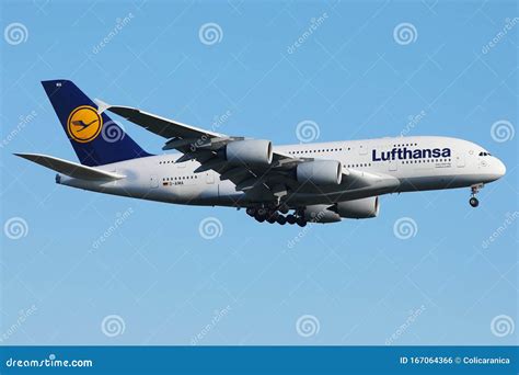 Lufthansa Airbus A380 Plane Taking Off, Close-up Editorial Photo - Image of aviation, planes ...