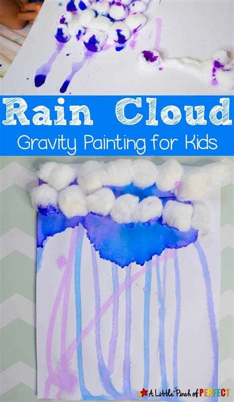 Rain Cloud Gravity Painting for Kids - A Little Pinch of Perfect