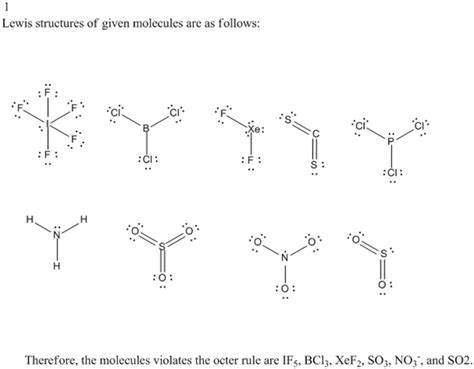 Solved 1. Look again at the Lewis structures that you drew | Chegg.com