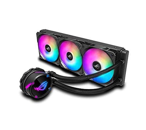 ASUS ROG Strix LC 240 RGB AIO Liquid CPU Cooler 240mm Radiator, Dual 120mm 4-Pin PWM Fans With ...