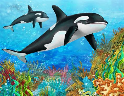 The Coral Reef jigsaw puzzle | Whale, Diamond painting, Mural