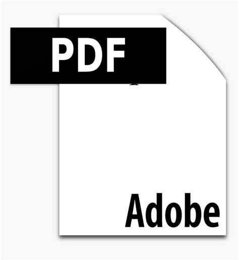 Pdf Icon Logo Black And White - Pdf Icon, HD Png Download - kindpng