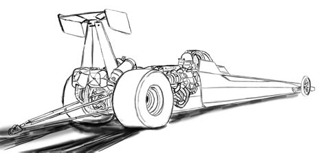 Top Fuel Dragster Drawing by Revolut3 on DeviantArt