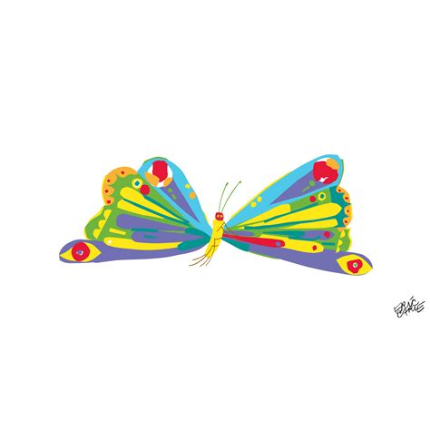 The Very Hungry Caterpillar Character Vector Butterfly 8C by Eric Carle Painting Print on ...