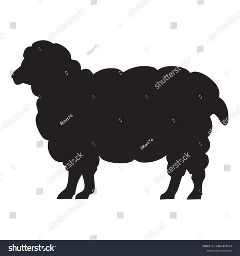 Sheep Icon Vector Illustration Sheep Silhouette Stock Vector (Royalty ...