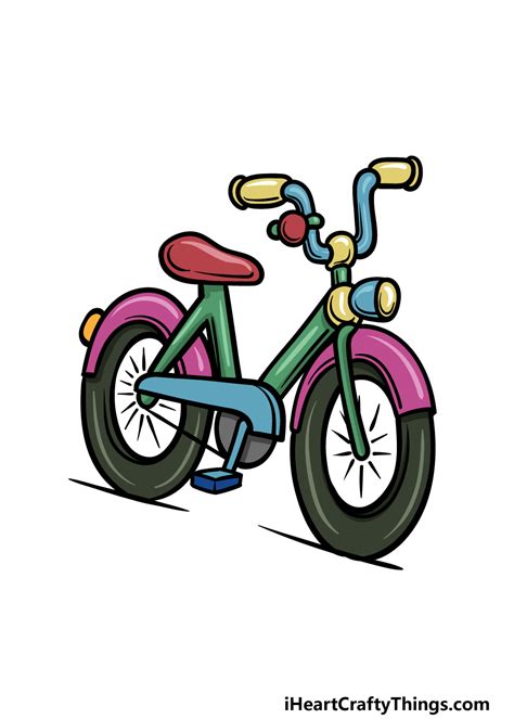 Cartoon Bike Drawing How To Draw A Cartoon Bike Step By, 41% OFF