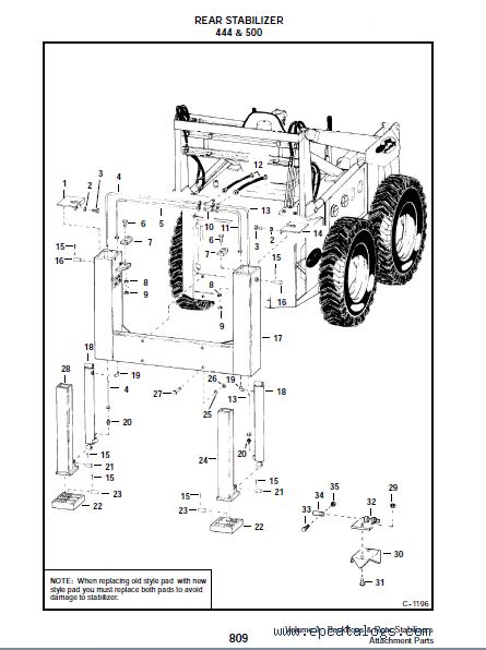 Bobcat Backhoes Rear Stabilizers Volume 1 Attachments PDF