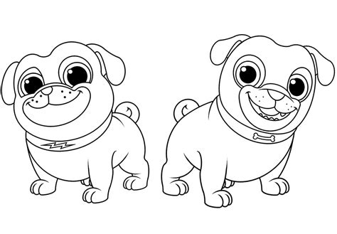 Bingo and Rolly Puppy Dog Pals coloring page - Download, Print or Color Online for Free