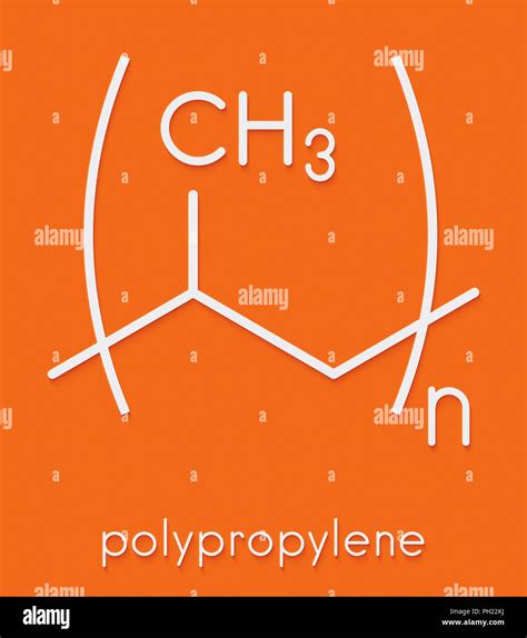 Polypropylene (polypropene, PP) plastic, chemical structure. Skeletal formula Stock Photo - Alamy