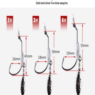 LUOLUVO 6PCS/Lot Weighted Swimbait Hooks, 4.5g 5.5g 7.2g with Twistlock Soft Plastic Worm Hook ...