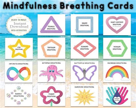 Mindfulness Breathing Exercises Activities Cards for Kids - Etsy Canada