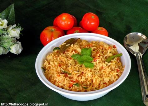 Tomato Rice Recipe / Thakkali Sadam Recipe ~ Full Scoops - A food blog with easy,simple & tasty ...