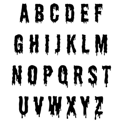 15 Best Spooky Printable Halloween Letters | Lettering alphabet ...