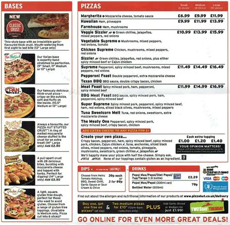 Pizza Hut Delivery Menu, Menu for Pizza Hut Delivery, Didsbury ...