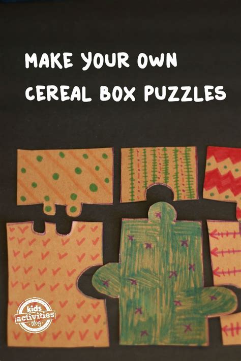 Make Your Own Cereal Box Puzzles