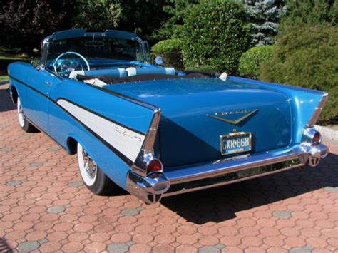 57 CHEVY BEL AIR CONVERTIBLE 283-270HP DUAL QUAD - 3 SPD. FRAME-OFF RESTORATION! for sale ...