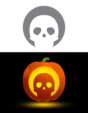 Free Printable Skull Pumpkin Stencils