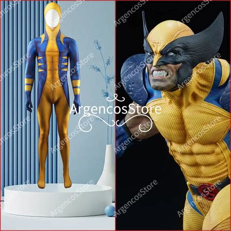 X-men Wolverine Jumpsuit Cosplay Costume Halloween Man Outfit - Etsy