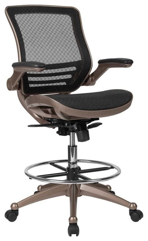 Drafting Chair | Adjustable Height Mid-Back Mesh Drafting Chair with ...