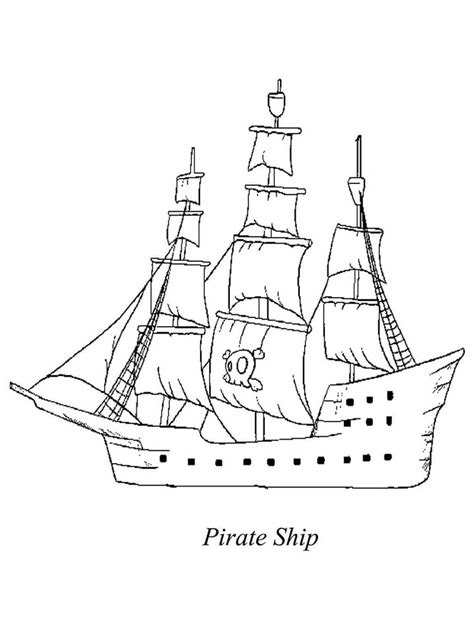 Printable Coloring Pages And Pirate Ships