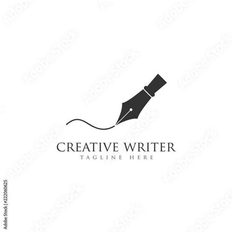 Creative Writer Logo Pen Vector