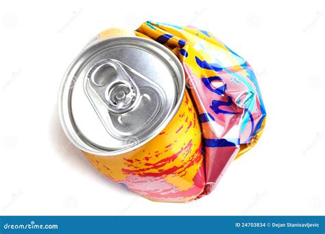 Crushed Soda Can stock photo. Image of object, soda, recycling - 24703834