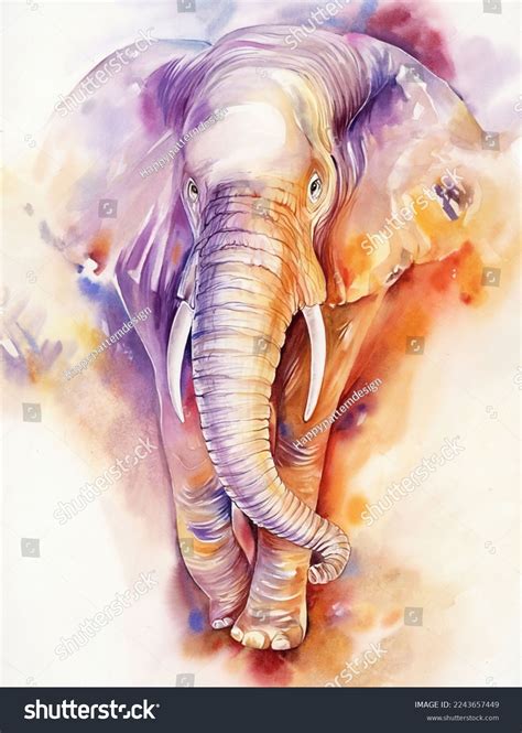 Elephant Wallpaper Patterns Watercolor Painting Stock Illustration 2243657449 | Shutterstock