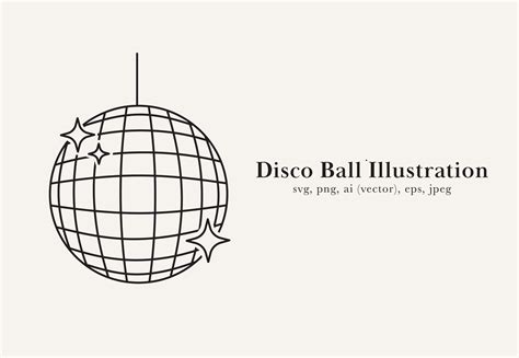 Disco Ball Clip Art Disco Ball Drawing Disco Ball Cutting - Etsy