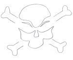 Free Printable Stencil Designs: Skull and Crossbones Stencil