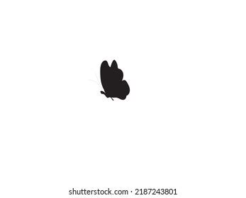 Butterfly Vector Isolated White Silhouette Stock Vector (Royalty Free) 2187243801 | Shutterstock