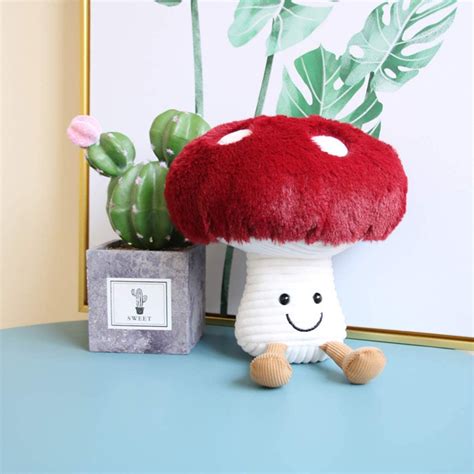 CUTE MUSHROOM Plush Toy Mushroom Plushie Bookshelf Decor | Etsy