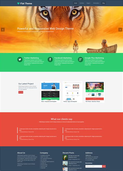 17+ Best Flat Design Website Templates | Free & Premium Templates