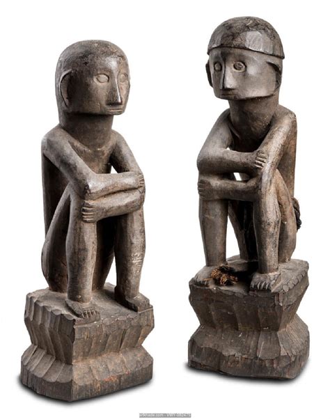 A Pair of Ifugao Figures, Lagawe Style, Luzon Islands, Philippines ...