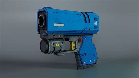 Sci-Fi Pistol 3D model | CGTrader