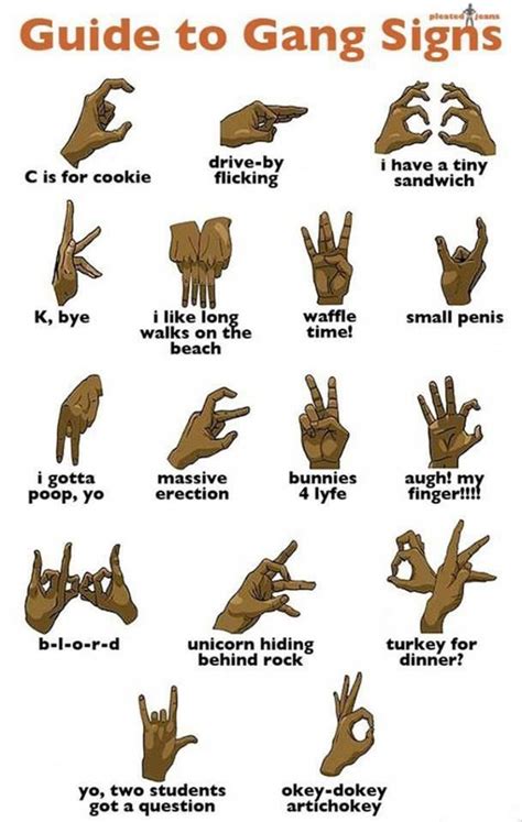 A guide to gang signs : r/funny