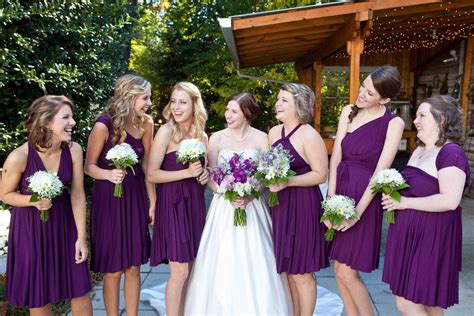 Plum Purple Infinity Wrap Bridesmaid Dress #2420567 - Weddbook