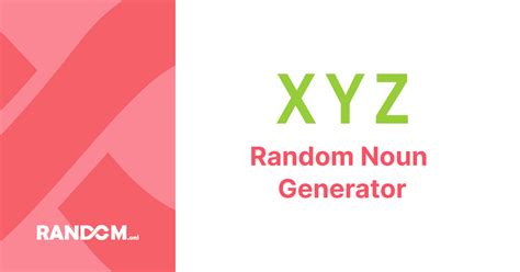 Random Noun Generator | Random.onl