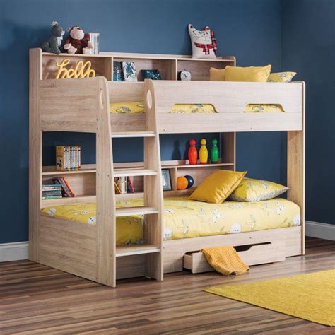 Orion Oak Wooden Storage Bunk Bed