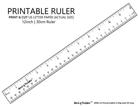 Printable Ruler With Cm And Inches